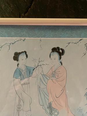 Vinatge Chinese Print "Ladies in Waiting"