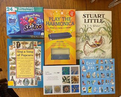 CHILDREN’S BOOKS, HARMONICA, & PUZZLES