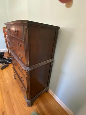 VERY HANDSOME HIGH BOY CHEST OF DRAWERS