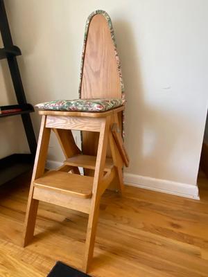 AMISH 3-IN-1 CONVERTIBLE IRONING BOARD, STEP STOOL AND CHAIR