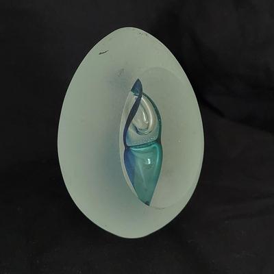 Artcristal Bohemia Thrice Handcut Glass Egg Paperweight (LR-DZ)