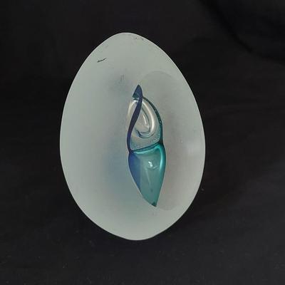 Artcristal Bohemia Thrice Handcut Glass Egg Paperweight (LR-DZ)