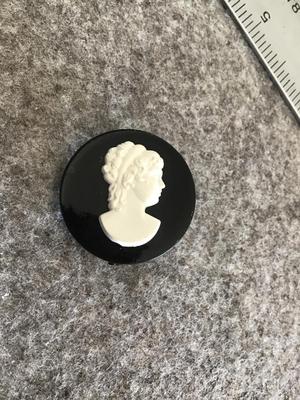 Plastic Cameo pin