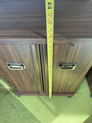 Vinatge Gusdorf Set of 2 VHS/ Media Storage Cabinets on Wheels
