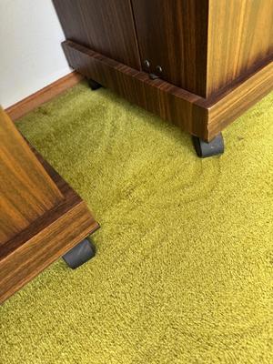 Vinatge Gusdorf Set of 2 VHS/ Media Storage Cabinets on Wheels