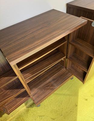 Vinatge Gusdorf Set of 2 VHS/ Media Storage Cabinets on Wheels