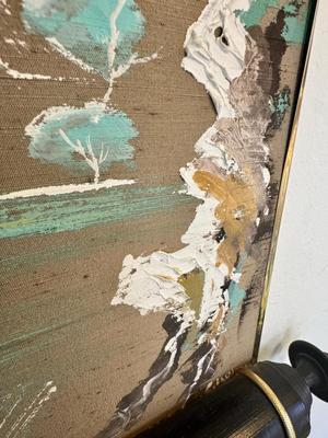 Vintage Asian Set of 3 Silk Paintings