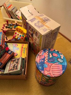 Big Set of Kids Toys, Puzzles, Games and Books