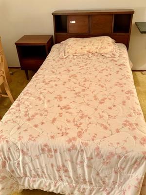 Vintage Kids Room Twin Bed and Night Stand