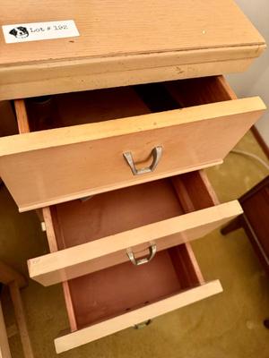 Vintage Sears Kenmore Automatic Sewing Machine Cabinet and Chair - Powers On But Not Working
