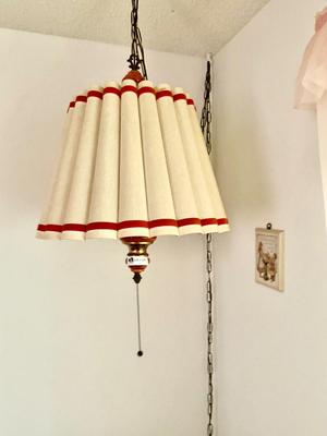 Vintage MCM Hanging Swag Lamp