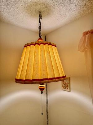 Vintage MCM Hanging Swag Lamp