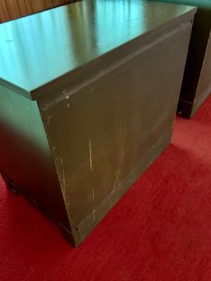 Set of 2 Asian Style Green Bed Side Tables