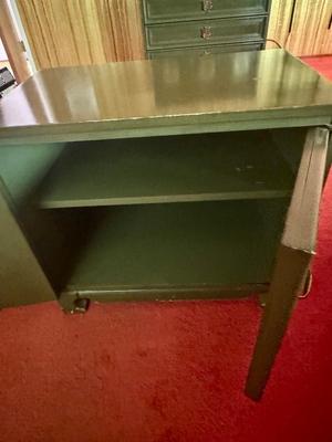 Set of 2 Asian Style Green Bed Side Tables