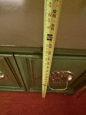 Set of 2 Asian Style Green Bed Side Tables