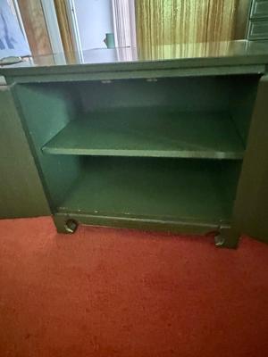 Set of 2 Asian Style Green Bed Side Tables