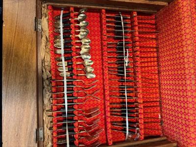 Vintage Siam Brass Flatware Set of 140