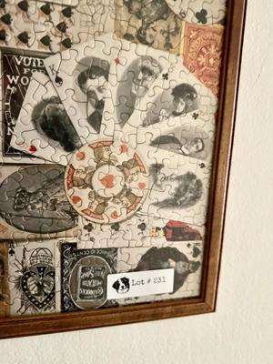 Vintage Framed Puzzle Art Work