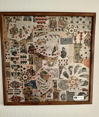 Vintage Framed Puzzle Art Work