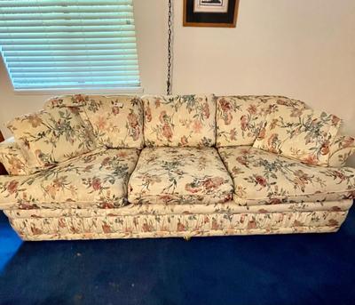 Vintage 3 Seater Sofa on Wheels