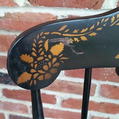 LOT 247: Nichols & Stone Co. Stencil Rocking Chair