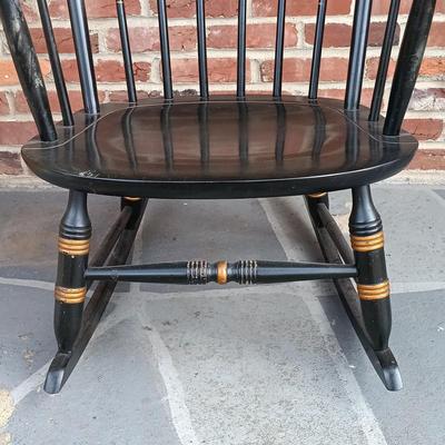 LOT 247: Nichols & Stone Co. Stencil Rocking Chair