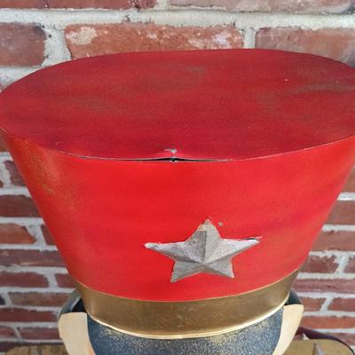 LOT 249: Decorative 4ft Metal Nutcracker Soldier