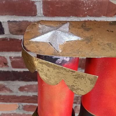 LOT 249: Decorative 4ft Metal Nutcracker Soldier