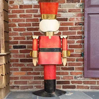 LOT 249: Decorative 4ft Metal Nutcracker Soldier