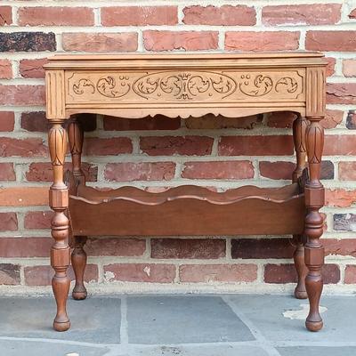 LOT 251: Vintage Library Table