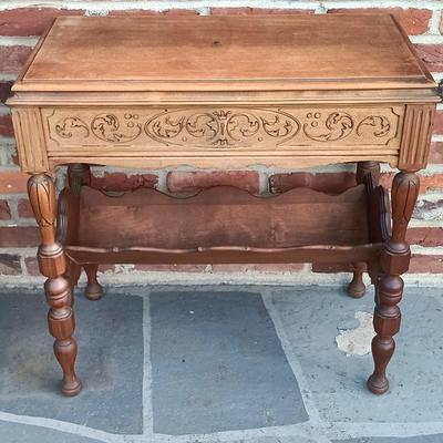 LOT 251: Vintage Library Table