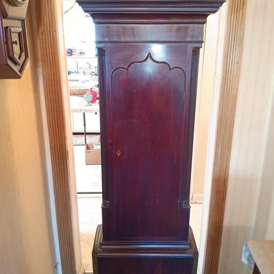 LOT 254: Antique 7-1/2 ft Tall-Case Grandfather Clock