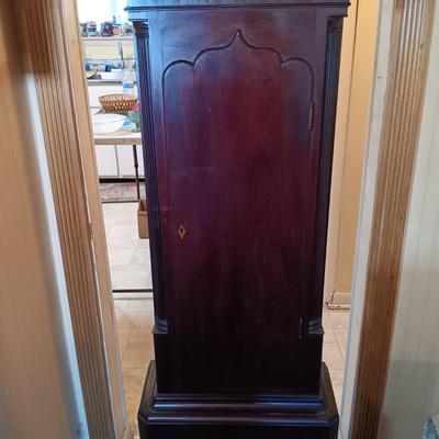 LOT 254: Antique 7-1/2 ft Tall-Case Grandfather Clock
