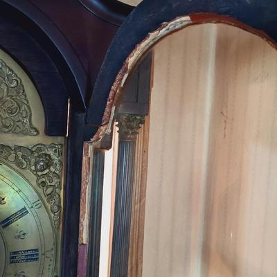 LOT 254: Antique 7-1/2 ft Tall-Case Grandfather Clock