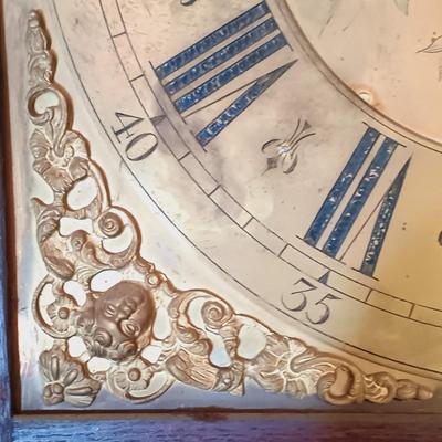 LOT 254: Antique 7-1/2 ft Tall-Case Grandfather Clock