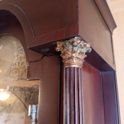 LOT 254: Antique 7-1/2 ft Tall-Case Grandfather Clock