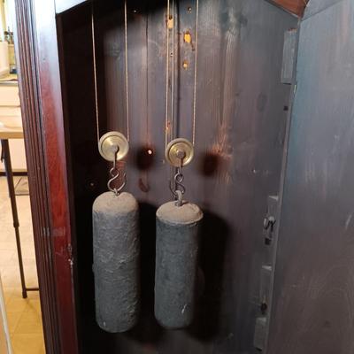 LOT 254: Antique 7-1/2 ft Tall-Case Grandfather Clock