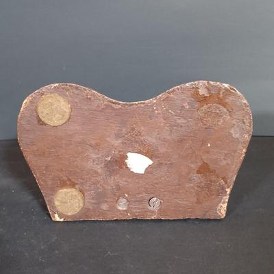 LOT 256: Wilson Cast Iron No Parking Ashtray, Cooper Co. Syroco Wood Thermometer, Monk Cigar Holder & More