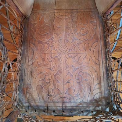 LOT 263: Antique Heywood Wicker Baby Carriage