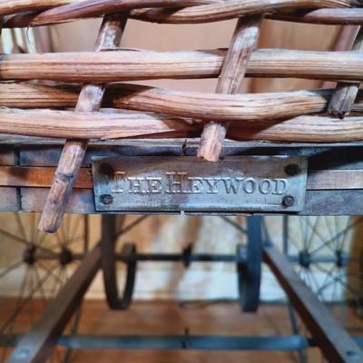LOT 263: Antique Heywood Wicker Baby Carriage