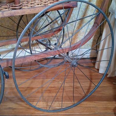 LOT 263: Antique Heywood Wicker Baby Carriage