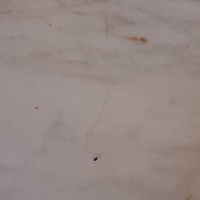 LOT 264: Victorian Marble-Top Pedestal Table w/ Set of (3) Porcelain Figurine Lamps