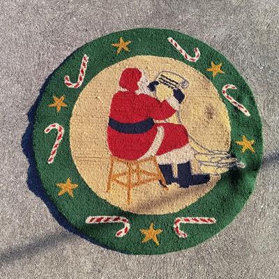 LOT 265: Polynaise 'Candyland' Lambs Wool Rug, Claire Murray Wool Christmas Tree Rug & More