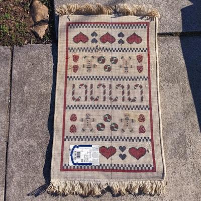 LOT 265: Polynaise 'Candyland' Lambs Wool Rug, Claire Murray Wool Christmas Tree Rug & More