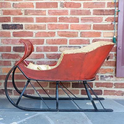 LOT 266: Victorian-Style Children's Push Sleigh