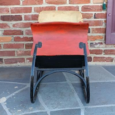 LOT 266: Victorian-Style Children's Push Sleigh