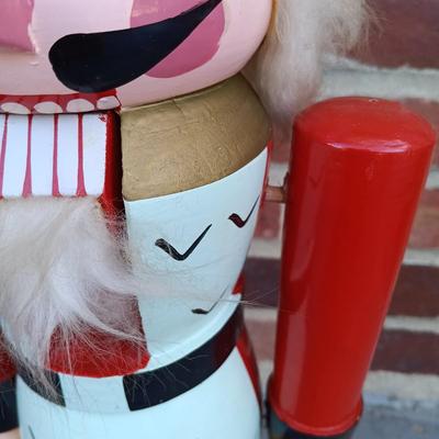 LOT 267: Set off (3) Kingsbridge Co. 20" Wood Nutcrackers, Telco Snowman & 14" Wood Nutcracker