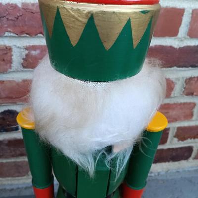 LOT 267: Set off (3) Kingsbridge Co. 20" Wood Nutcrackers, Telco Snowman & 14" Wood Nutcracker