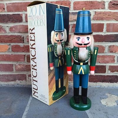 LOT 267: Set off (3) Kingsbridge Co. 20" Wood Nutcrackers, Telco Snowman & 14" Wood Nutcracker