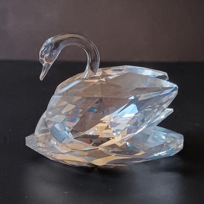 LOT 269: Swarovski Crystal Swans & Butterfly